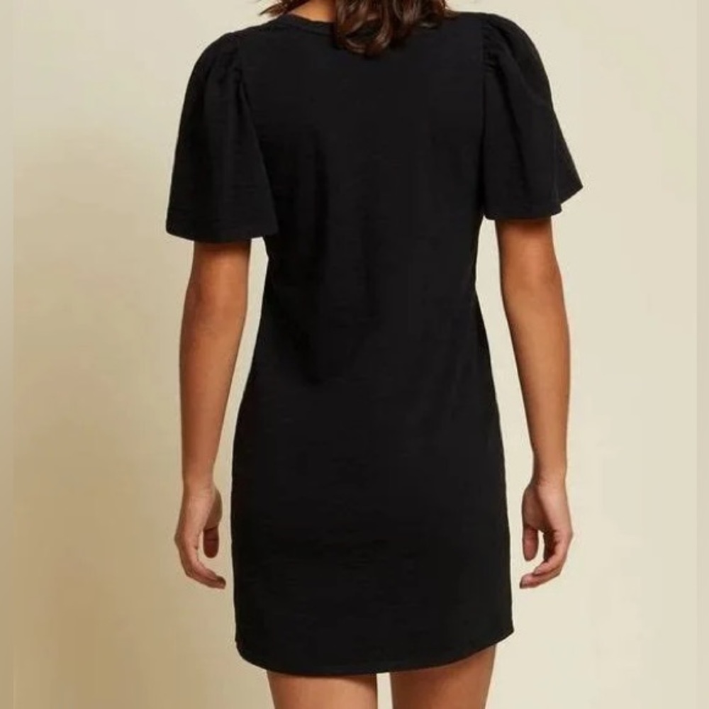Nation LTD Mallory Black Dress with Flutter Sleeves Small - Picture 3 of 6